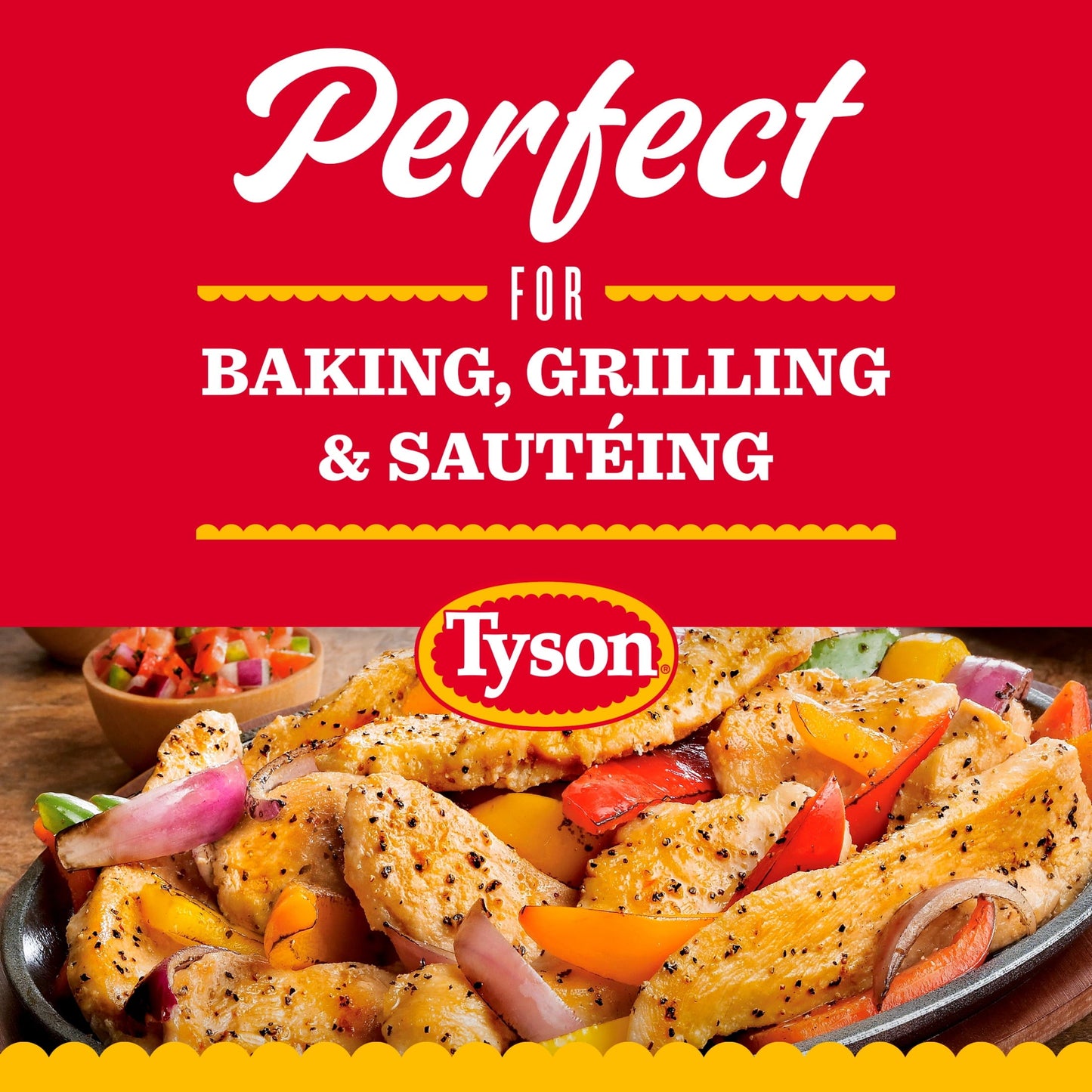 Tyson Trimmed & Ready All Natural Premium Boneless Skinless Chicken Breast Strips, 1.0 - 2.0 lb Tray