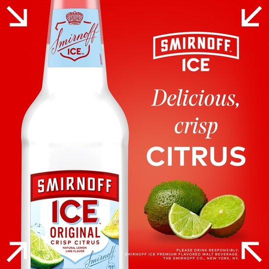 Smirnoff Ice Sparkling Drink Party Pack, 11.2oz Bottles, 12pk