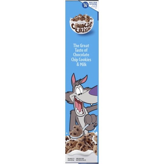 Cookie Crisp Breakfast Cereal, Chocolate Chip Cookie Taste, Family Size, 18.3 oz