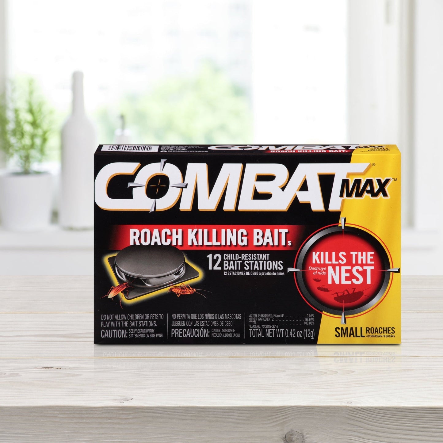 Combat Max Roach Killing Bait, Small Roach Bait Station, 12 Count