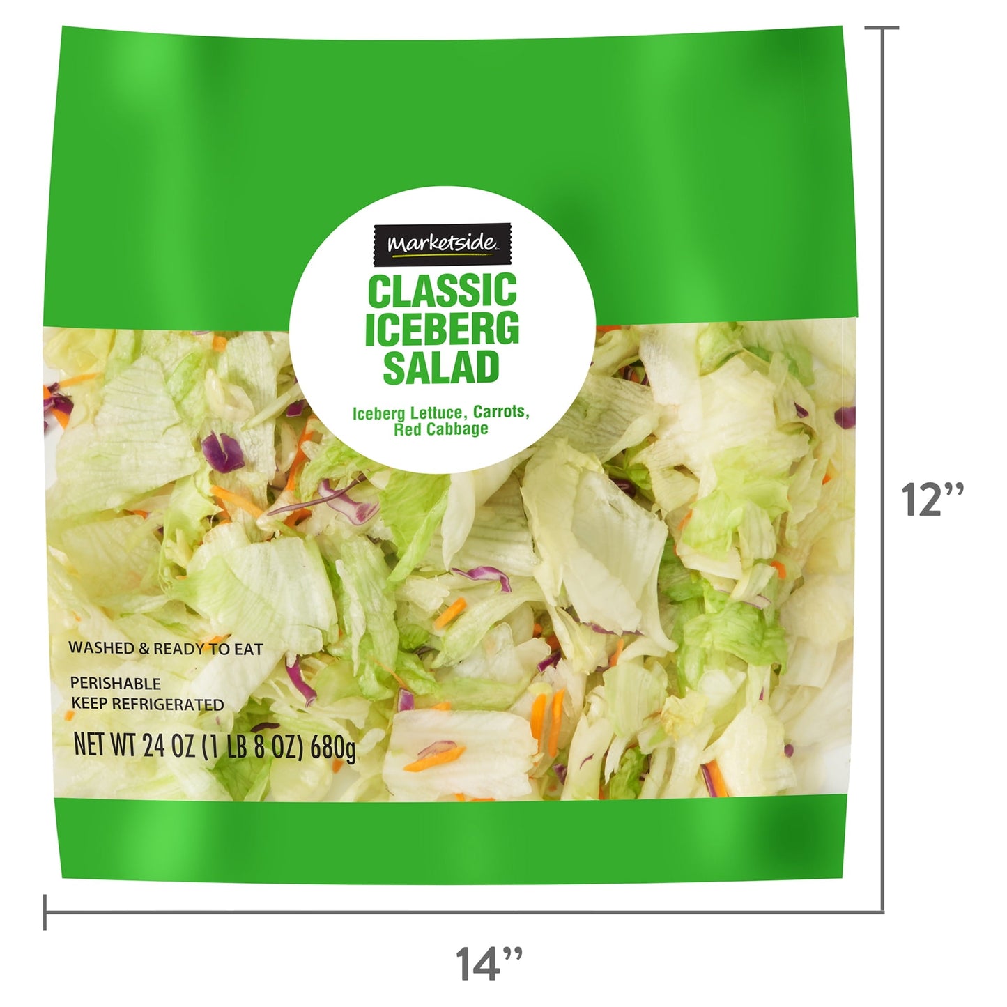 Marketside Classic Iceberg Salad, 24 oz Bag, Fresh