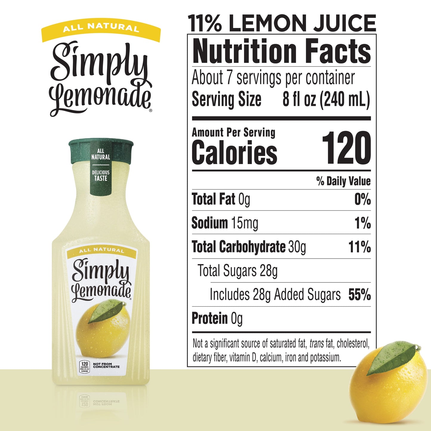 Simply Non GMO All Natural Lemonade Juice, 52 fl oz Bottle