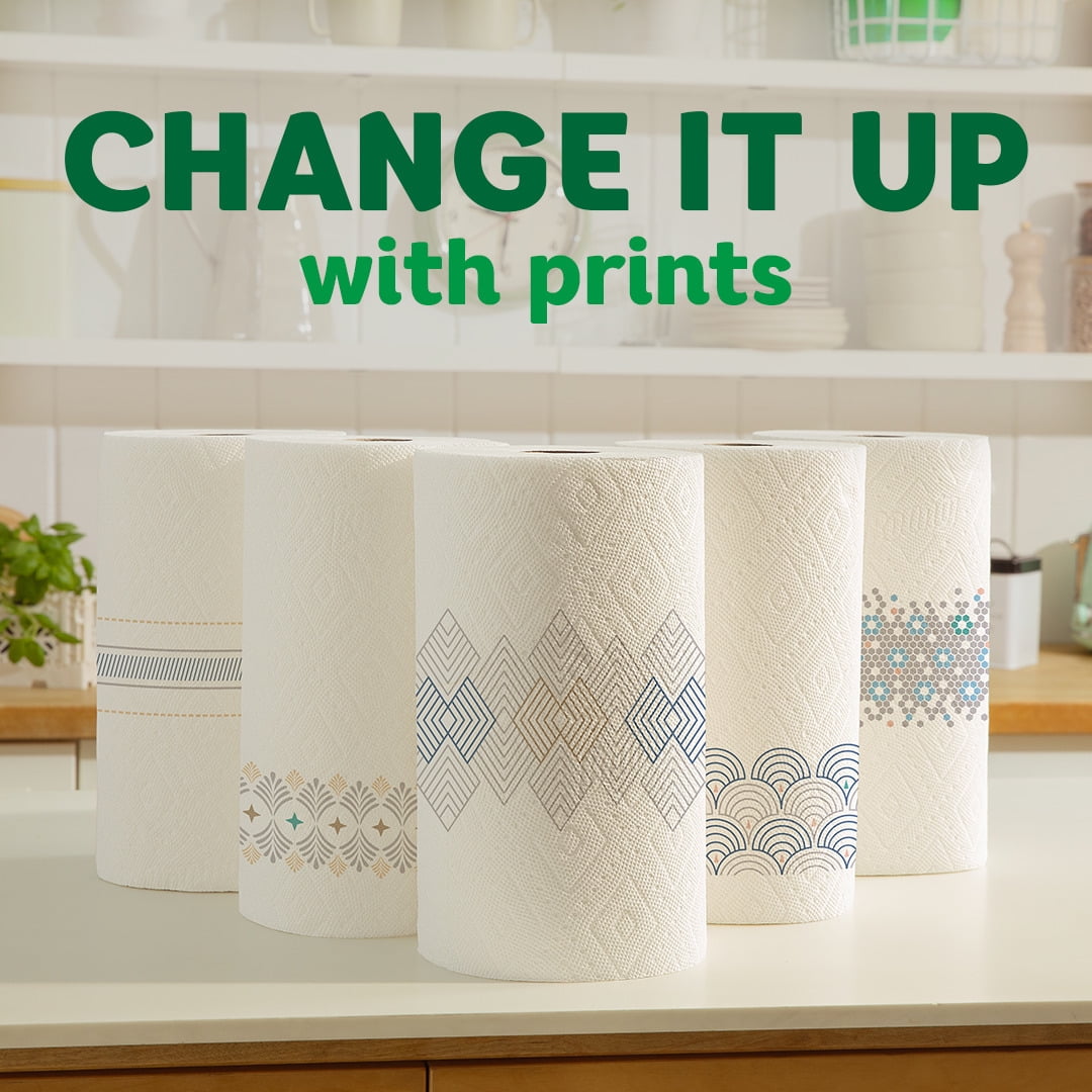 Bounty Select-a-Size Paper Towels, 2 Triple Rolls, Print