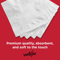 Vanity Fair Everyday Disposable Paper Napkins, White, 300 Count