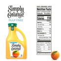 Simply Non GMO No Pulp Calcium Orange Juice, 89 fl oz Bottle