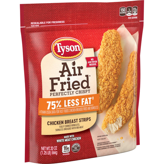 Tyson Air Fried Crispy Chicken Breast Strips, 1.25 lb (Frozen)