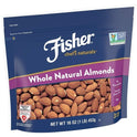 Fisher Chef’s Naturals Gluten Free, No Preservatives, Non-GMO Whole Natural Almonds, 16 oz Bag