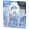 Glade PlugIns Refill 2 ct, Clean Linen, 1.34 FL. oz. Total, Scented Oil Air Freshener Infused with Essential Oils