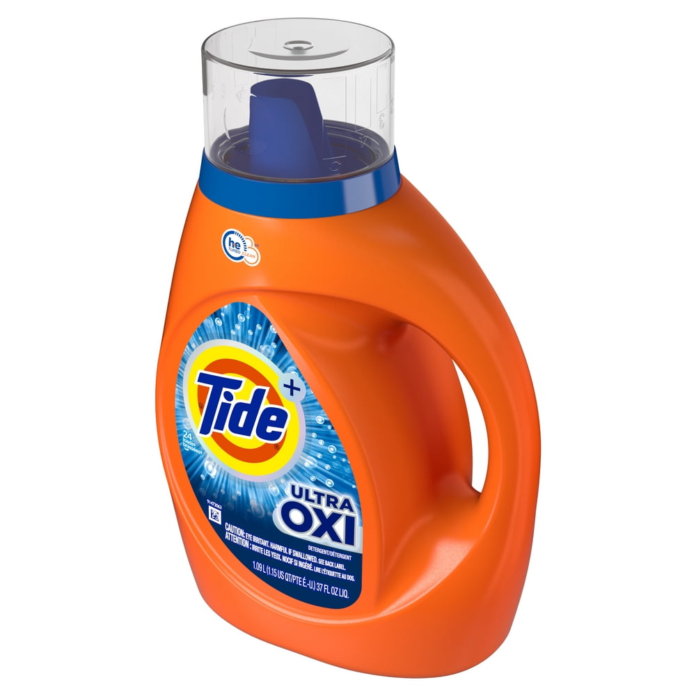 Tide Ultra Oxi Liquid Laundry Detergent, 24 Loads, 37 fl oz