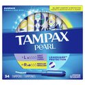 Tampax Pearl Tampons Duo Multipack with LeakGuard Braid, Light/Regular Absorbency, 34 Ct