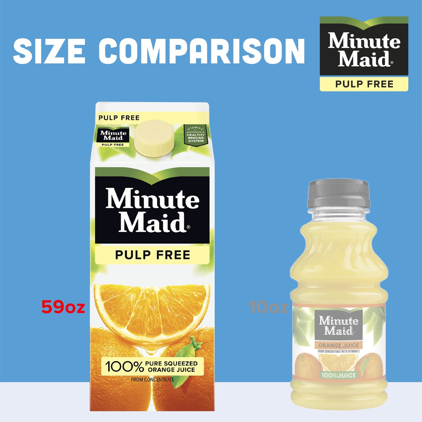 Minute Maid No Pulp Orange Fruit Juice, 59 fl oz Carton