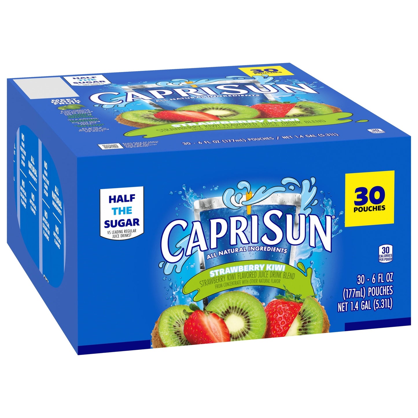 Capri Sun Strawberry Kiwi Juice Box Pouches, 30 ct Box, 6 fl oz Pouches