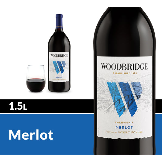 Woodbridge Merlot Red Wine, 1.5 L Bottle, 13.5% ABV