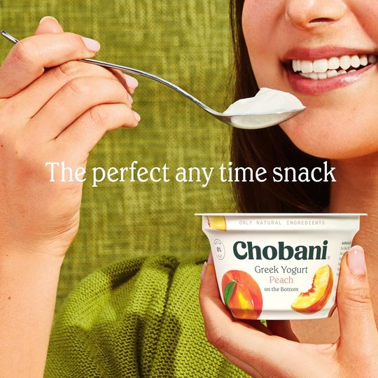 Chobani Strawberry Non-Fat Greek Yogurt Value Pack, 5.3 oz, 4 Pack, Plastic