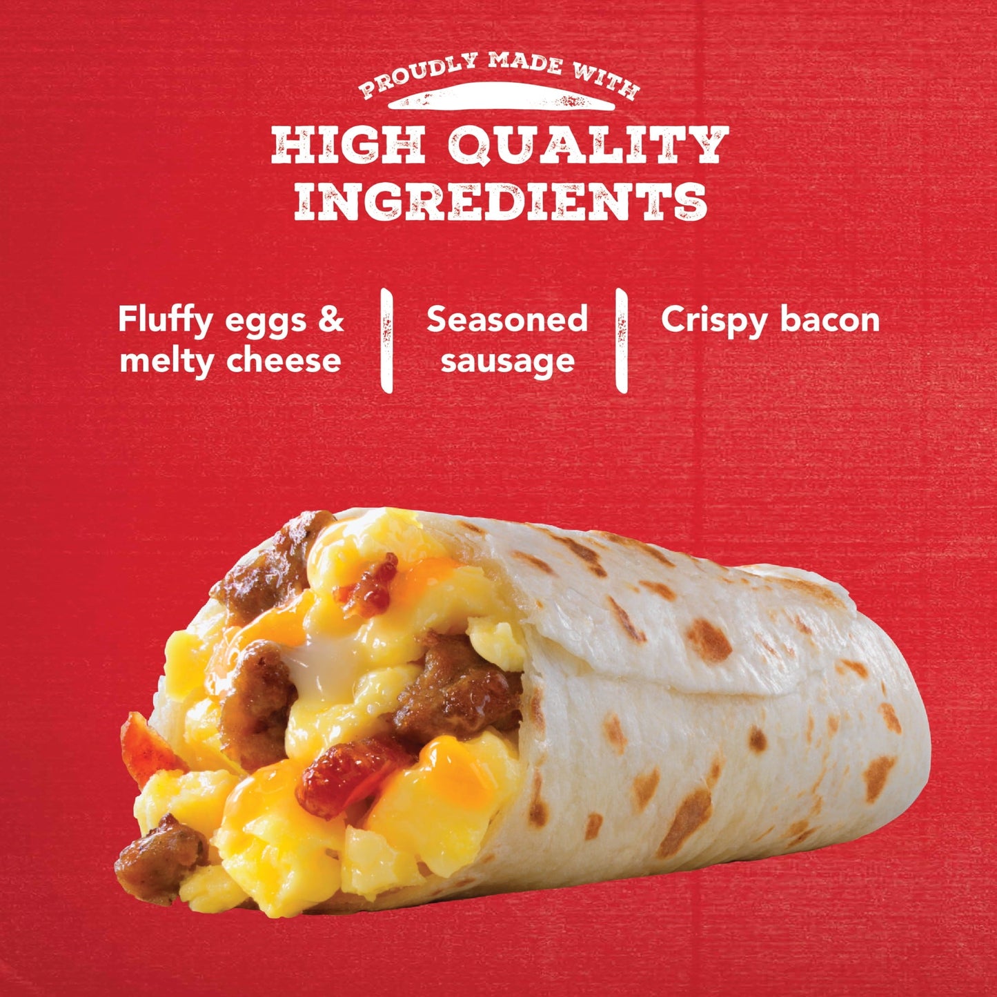 Jimmy Dean Meat Lovers Breakfast Burritos 17 oz, 4 Count (Frozen)