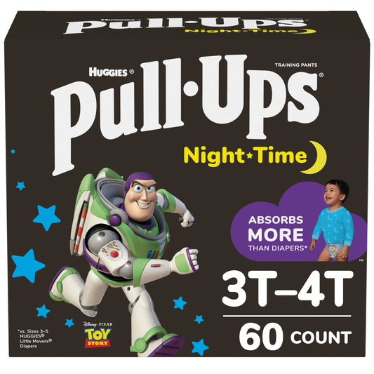 Pull-Ups Boys' Night-Time Training Pants, 3T-4T, 60 Ct