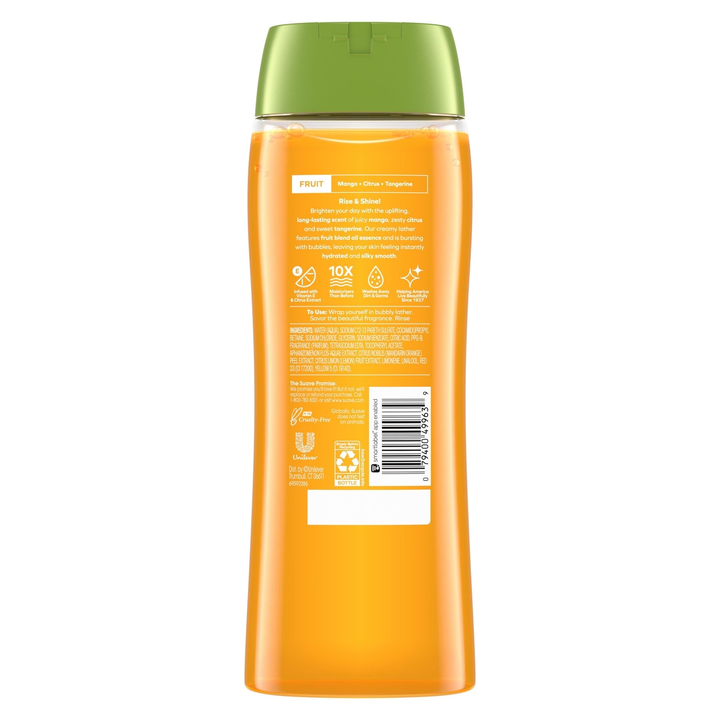 Suave Essentials Gentle Body Wash, Mango & Citrus, 18 oz