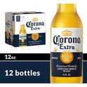 Corona Extra Mexican Lager Import Beer, 12 Pack Beer, 12 fl oz Bottles, 4.6% ABV