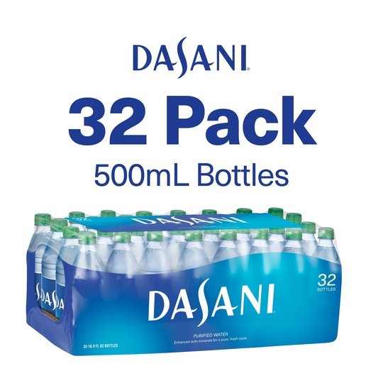 DASANI Purified Enhanced Mineral Water, 16.9 fl oz, 32 Count Bottles