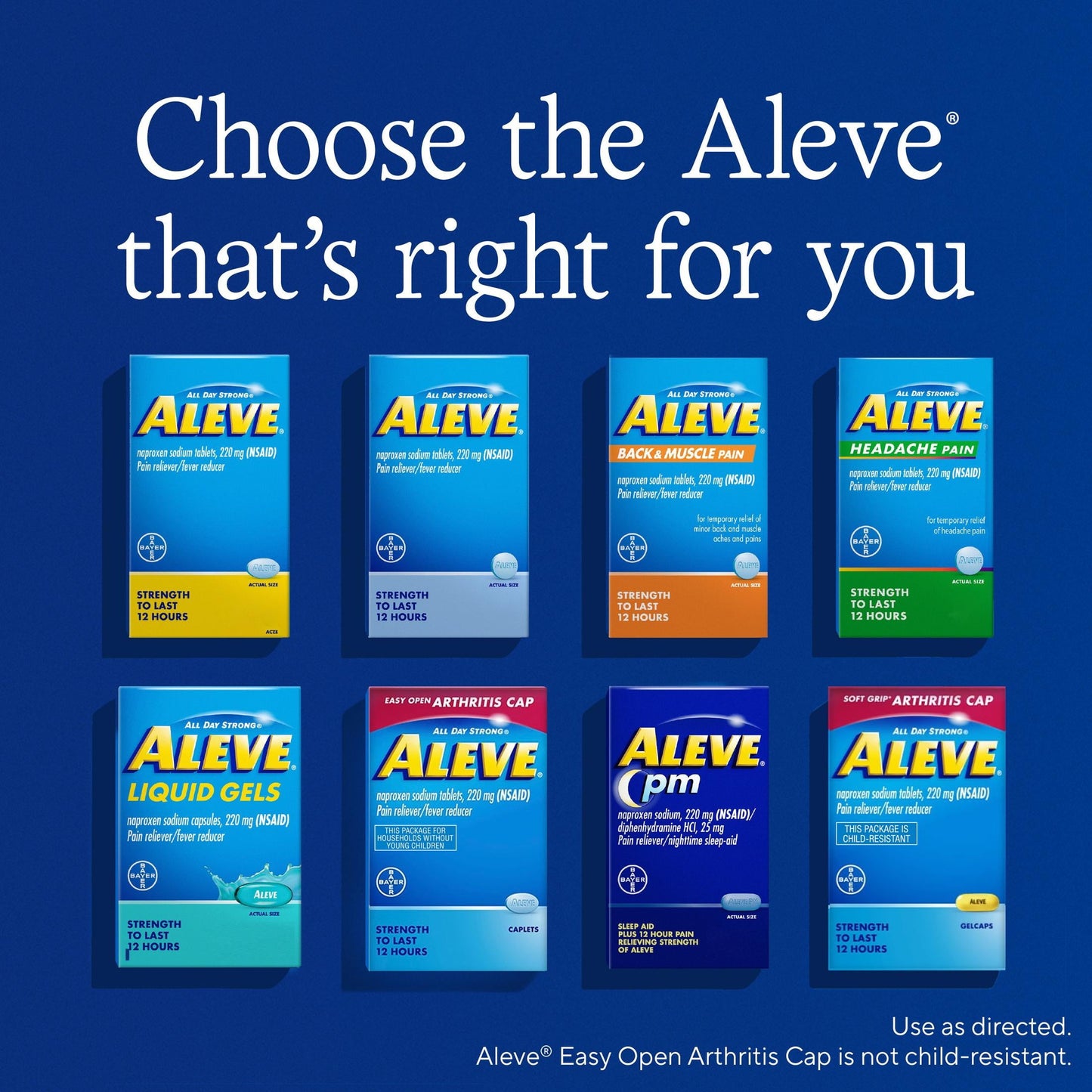 Aleve PM Pain Reliever & Nighttime Sleep Aid Caplets, 20 Count