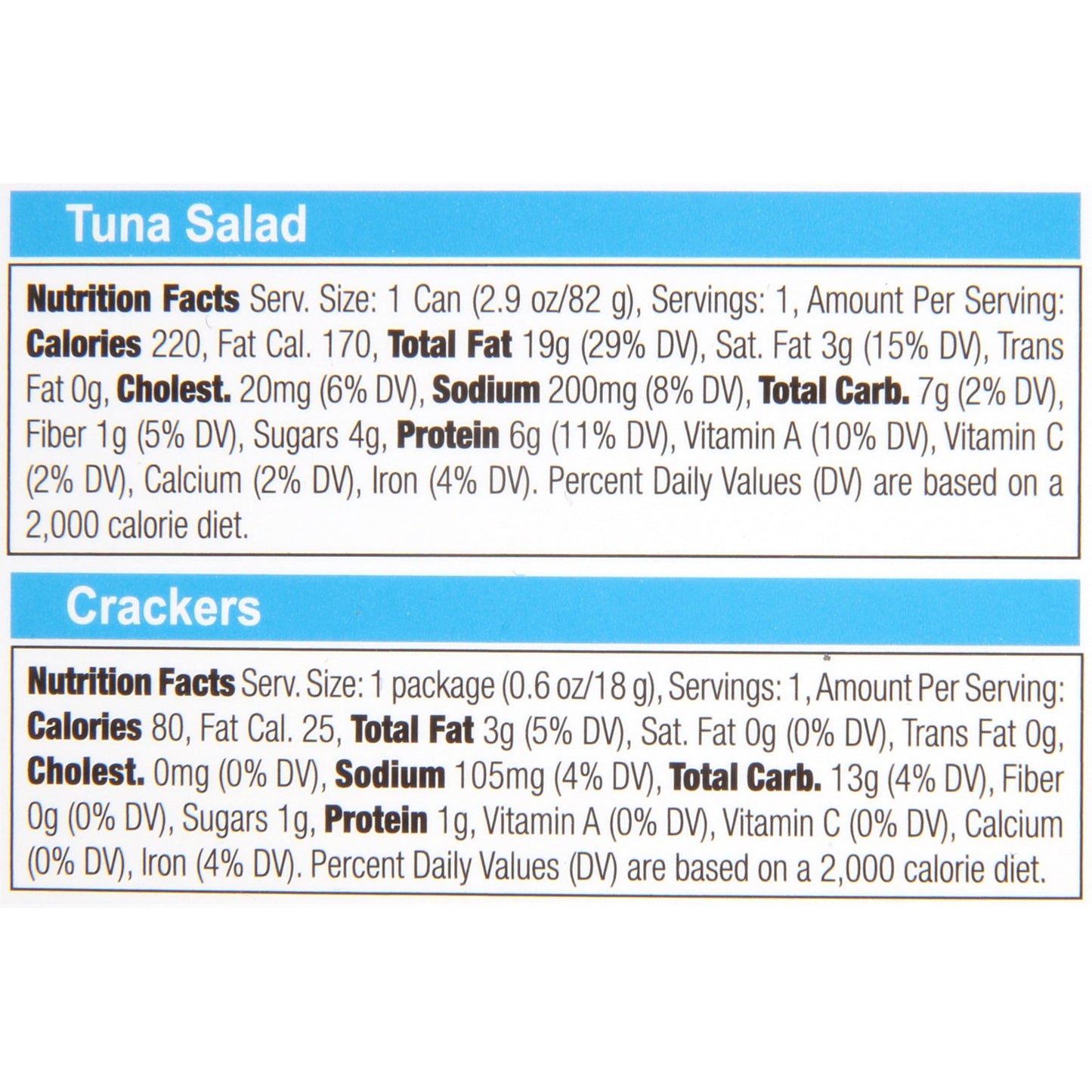 Bumble Bee? Snack on the Run! Tuna Salad with Crackers 3.5 oz. Box