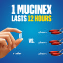 Mucinex 12 Hour Relief, Chest Congestion and Cough Medicine, 80 Tablets