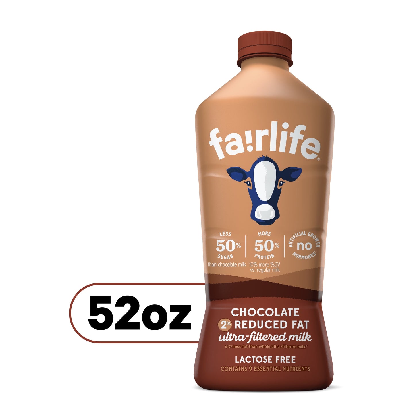 fairlife Lactose Free Reduced Fat Chocolate Ultra Filtered Milk, 52 fl oz