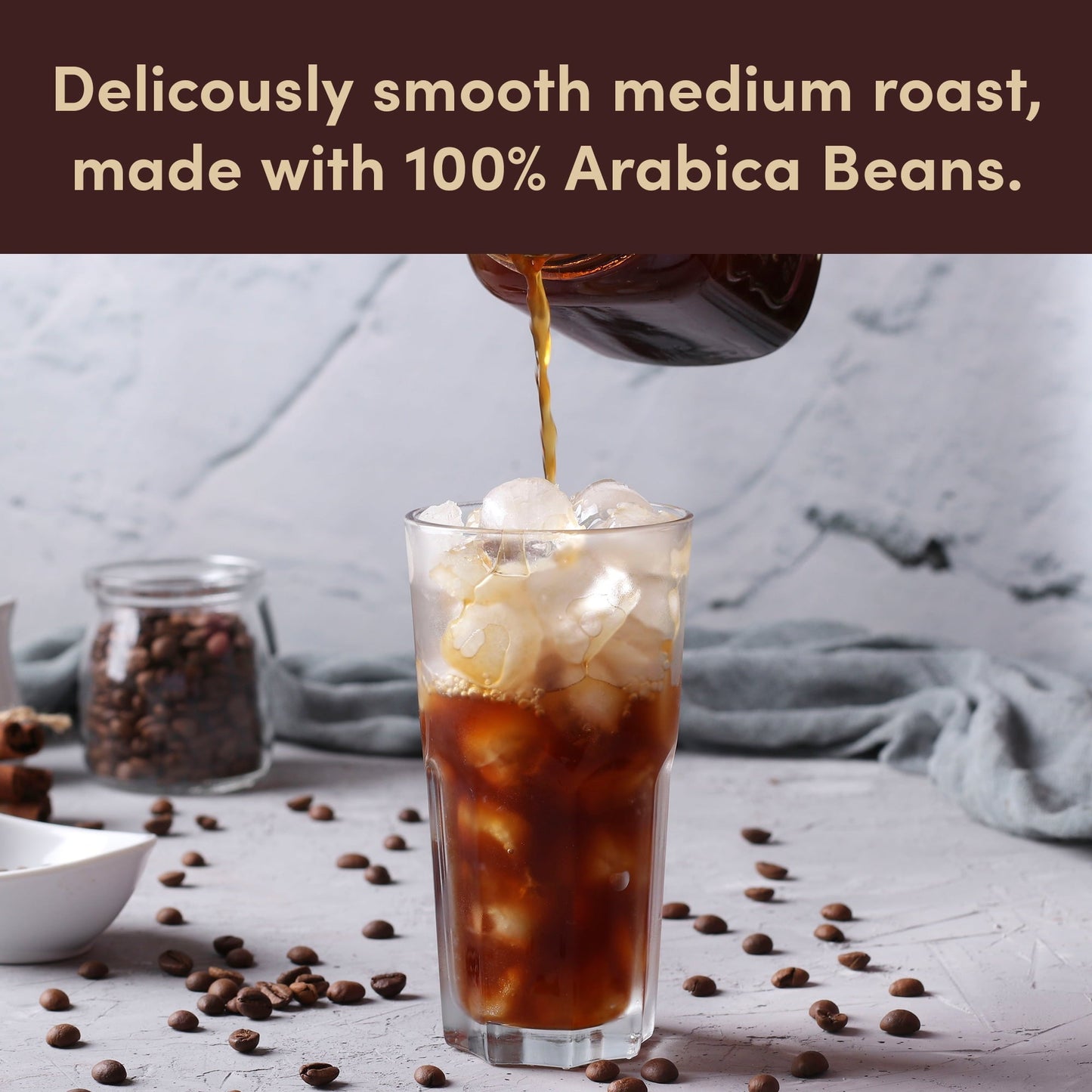 Tim Hortons Medium Blend Black Cold Brew Coffee Concentrate, 100% Arabica Medium Roast, 32 oz