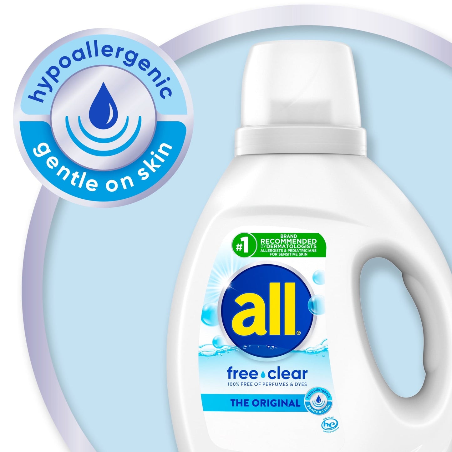 all Liquid Laundry Detergent, Free Clear for Sensitive Skin, 88 Fluid Ounces, 58 Loads