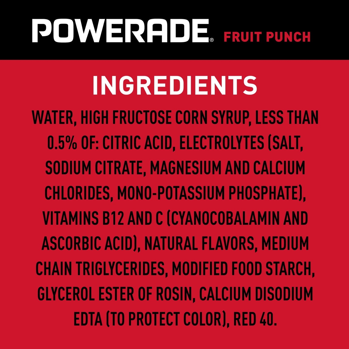 POWERADE Electrolyte Enhanced Fruit Punch Sport Drink, 20 fl oz, Bottle