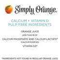 Simply Non GMO No Pulp Calcium Orange Juice, 89 fl oz Bottle