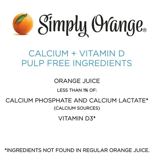 Simply Non GMO No Pulp Calcium Orange Juice, 89 fl oz Bottle