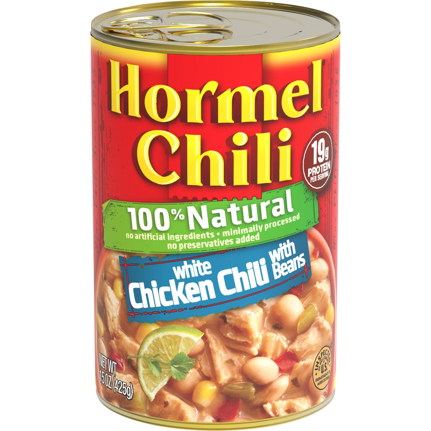 HORMEL 100% Natural White Chicken Chili with Beans, No Artificial Ingredients, 15 Oz