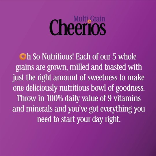 Multi Grain Cheerios Heart Healthy Cereal, 9 OZ Cereal Box