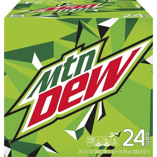 Mountain Dew Citrus Soda Pop, 12 oz Cans, 24 Pack