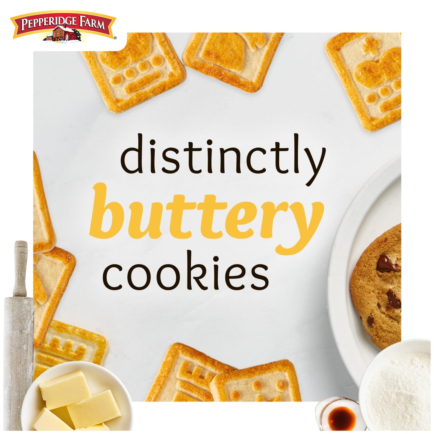 Pepperidge Farm Chessmen Butter Cookies, 9 Packs, 3 Cookies per Pack