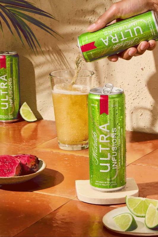 Michelob ULTRA Infusions Lime & Prickly Pear Domestic Beer, 12 Pack, 12 fl oz Bottles, 4% ABV