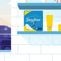 Stayfree Ultra Thin Pads with Wings, Unscented, Regular, 36 Ct