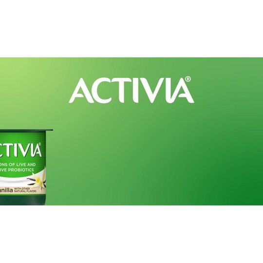 Activia Peach and Black Cherry Probiotic Yogurt, Lowfat Yogurt Cups, 4 oz, 12 Count