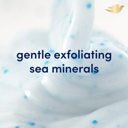 Dove Gentle Exfoliating Long Lasting Body Wash, Sea Minerals, 30.6 fl oz