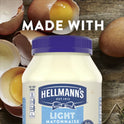 Hellmann's Made with Cage Free Eggs Light Mayonnaise, 30 fl oz Jar